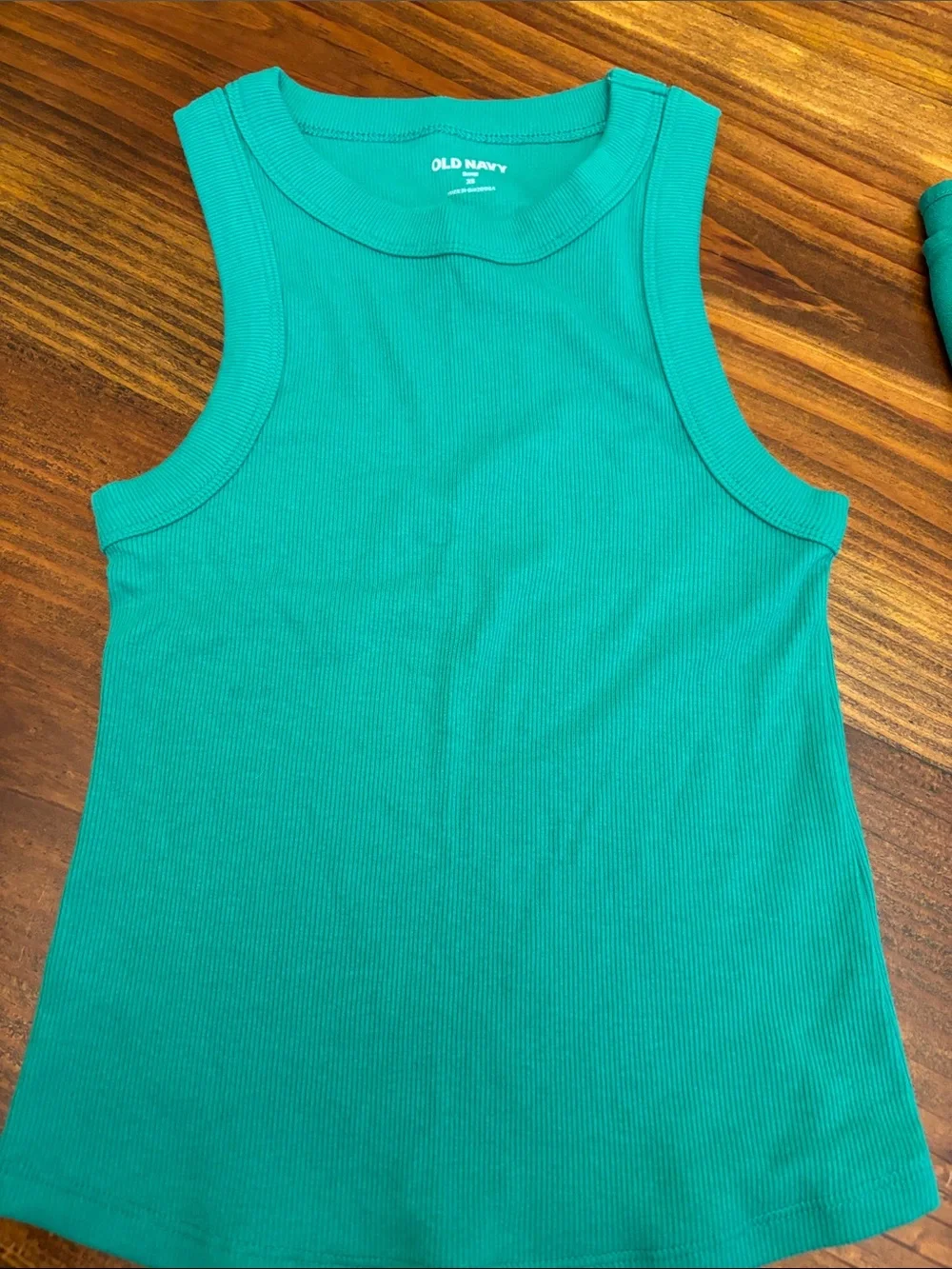 Old Navy Girls' Teal Ribbed Sleeveless Tank